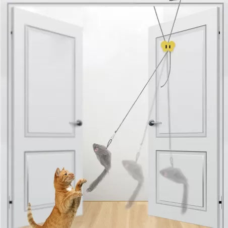 Türhängende Plüschmaus Katzen-Spielzeug